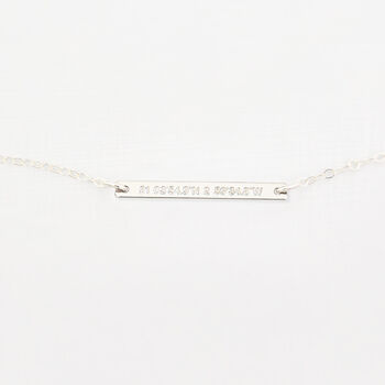 Personalised Bar 'Coordinates' Necklace, 2 of 9