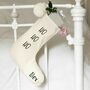 Ho Ho Ho Personalised Christmas Stocking, thumbnail 3 of 6