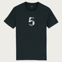 Saturn Five Rocket Black Organic T Shirt, thumbnail 1 of 6