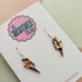 Small Royal Glitter Lightning Bolt Earrings / Rocker Chick Jewellery Small Vibrant Statement / Bold Power Gift, thumbnail 3 of 5
