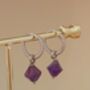 Aurora Rhombus Amethyst Earrings, thumbnail 5 of 6
