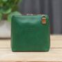 Leather Cross Body Handbag In Green And Tan, thumbnail 1 of 3