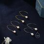 Genuine Freshwater Pearl V Shape Drop Hook Earrings, thumbnail 5 of 9