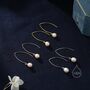 Genuine Freshwater Pearl V Shape Drop Hook Earrings, thumbnail 5 of 10