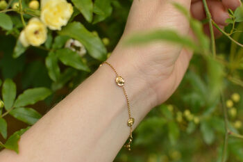 Sterling Silver/ Gold Plated Cottage Garden Bracelet, 6 of 6