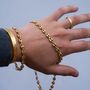 Gold Mariner Link Anchor Chain Bracelet For Men, thumbnail 2 of 12