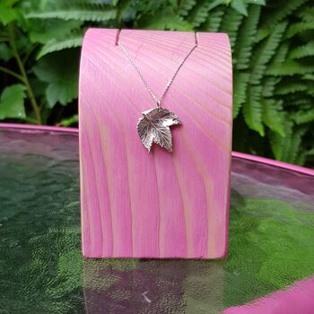 Small Hop Leaf Necklace, 9 of 12