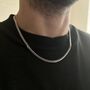 Gold Plated 4mm Miami Cuban Link Chain Mens Necklace, thumbnail 6 of 12