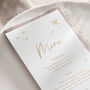 Stars And Snowflakes Foiled Christmas Dinner Menu Card Set, thumbnail 2 of 2