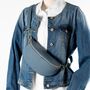 Denim Blue Soft Italian Leather Bum Bag, thumbnail 1 of 10