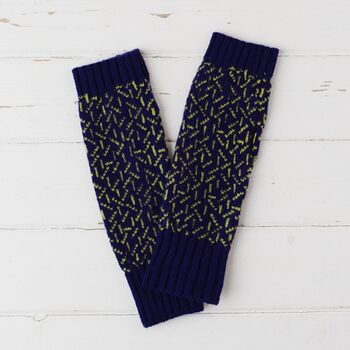 Scatter Lambswool Knitted Wrist Warmers, 7 of 12