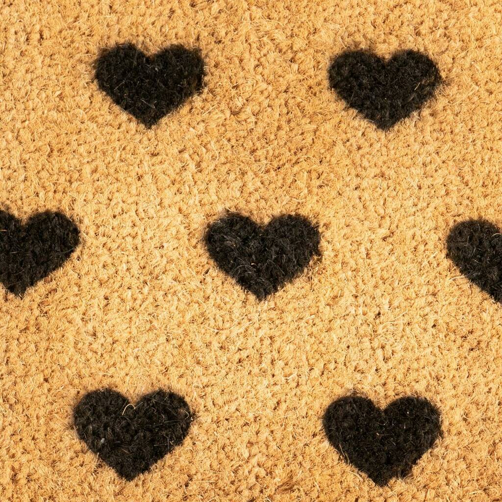 Multi Hearts, Heart Shaped Print Doormat By Lime Lace