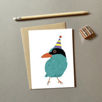 Green Bird In A Party Hat, 2 of 2