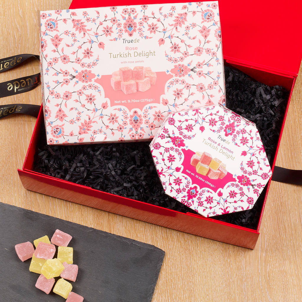 Rose Petal And Rose And Lemon Turkish Delight Gift Set, 1 of 6