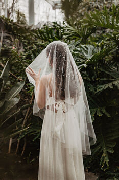 Katrina Pearl And Crystal Wedding Blusher Veil, 4 of 7
