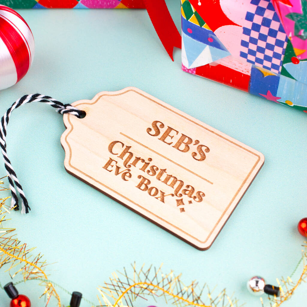 Personalised Christmas Eve Box Tag, 1 of 3