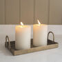 Elegant Brass Rectangular Tray With Handles, thumbnail 1 of 8