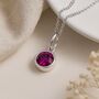 Personalised February Birthstone Necklace In Sterling Silver, thumbnail 2 of 10