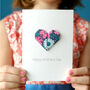 Personalised Mother's Day Origami Flower Heart Card, thumbnail 1 of 5