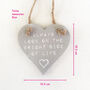 Ceramic Love Heart Hanging Sign, thumbnail 2 of 6