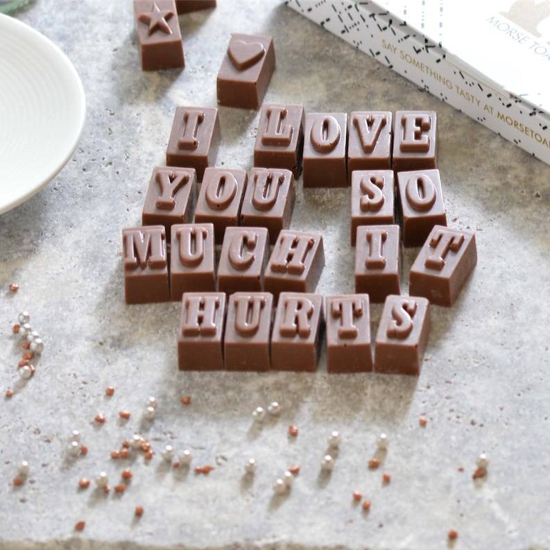 romantic chocolate love letter by morse toad