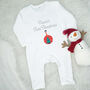 Bright Bauble Personalised First Christmas Rompersuit, thumbnail 1 of 2