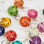 Colourful Recycled Newspaper Ball Keyring, thumbnail 4 of 6