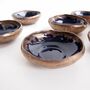 Handmade Navy Blue And Gold Ceramic Ring Dish, thumbnail 1 of 9