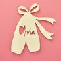 Personalised Ballet Shoes Wooden Door Sign, thumbnail 2 of 8