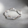Sterling Silver Ripple Wave Ring, thumbnail 5 of 9