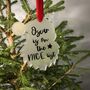 Personalised Santa Nice List Christmas Decoration, thumbnail 1 of 5