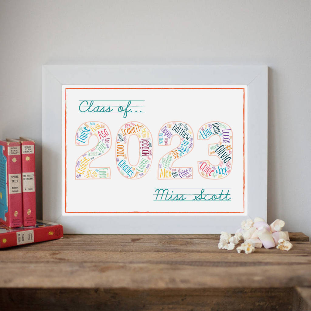 Personalised 'Class Of 2023' Teacher Print, 1 of 5