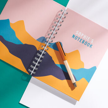 Personalised Abstract Landscape Notebook, 3 of 8