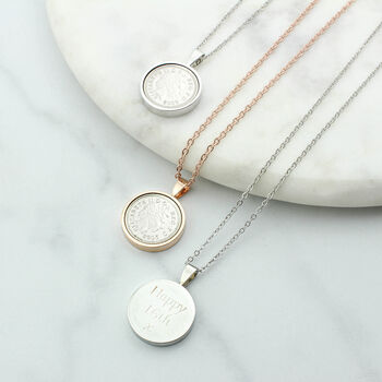 Personalised Any Date Five Pence Necklace, 5 of 8