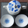 Blue White Porcelain Cup Set Of Two Peony, thumbnail 4 of 4