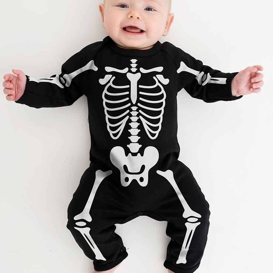 Halloween Skeleton Babygrow, 1 of 4