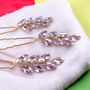 Large Lilac Crystal Hair Pins, thumbnail 1 of 6