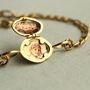 Gold Personalized Locket Bracelet, thumbnail 1 of 9