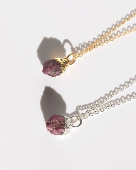 July Birthstone Ruby Crystal Necklace, 3 of 5