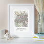 The Start Of Us Personalised UK Map Print, thumbnail 6 of 9