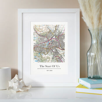 The Start Of Us Personalised UK Map Print, 6 of 9