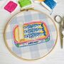 Sardines Embroidery Hoop Kit, thumbnail 1 of 4