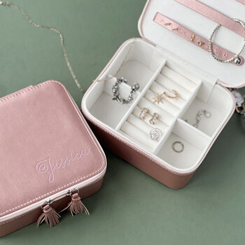 Rose Gold Personalised Jewellery Box, 2 of 3