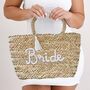 Bride Woven Rattan Bag With Tassels, thumbnail 1 of 4