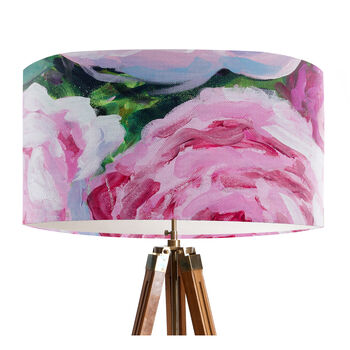 Printemps, Modern Floral Pink And Green Lampshade, 3 of 4