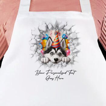 Personalised Husky Birthday Break Through Dog, 4 of 8