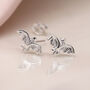 Sterling Silver Bat Stud Earrings, thumbnail 3 of 7