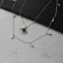 Round Malachite Sun Rise Necklace 9ct Gold Or Silver, thumbnail 4 of 4