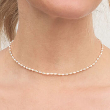 Nina Tiny Pearl And Bead Necklace, 4 of 4