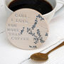 Coffee Lovers Floral Ceramic Coaster, thumbnail 4 of 5